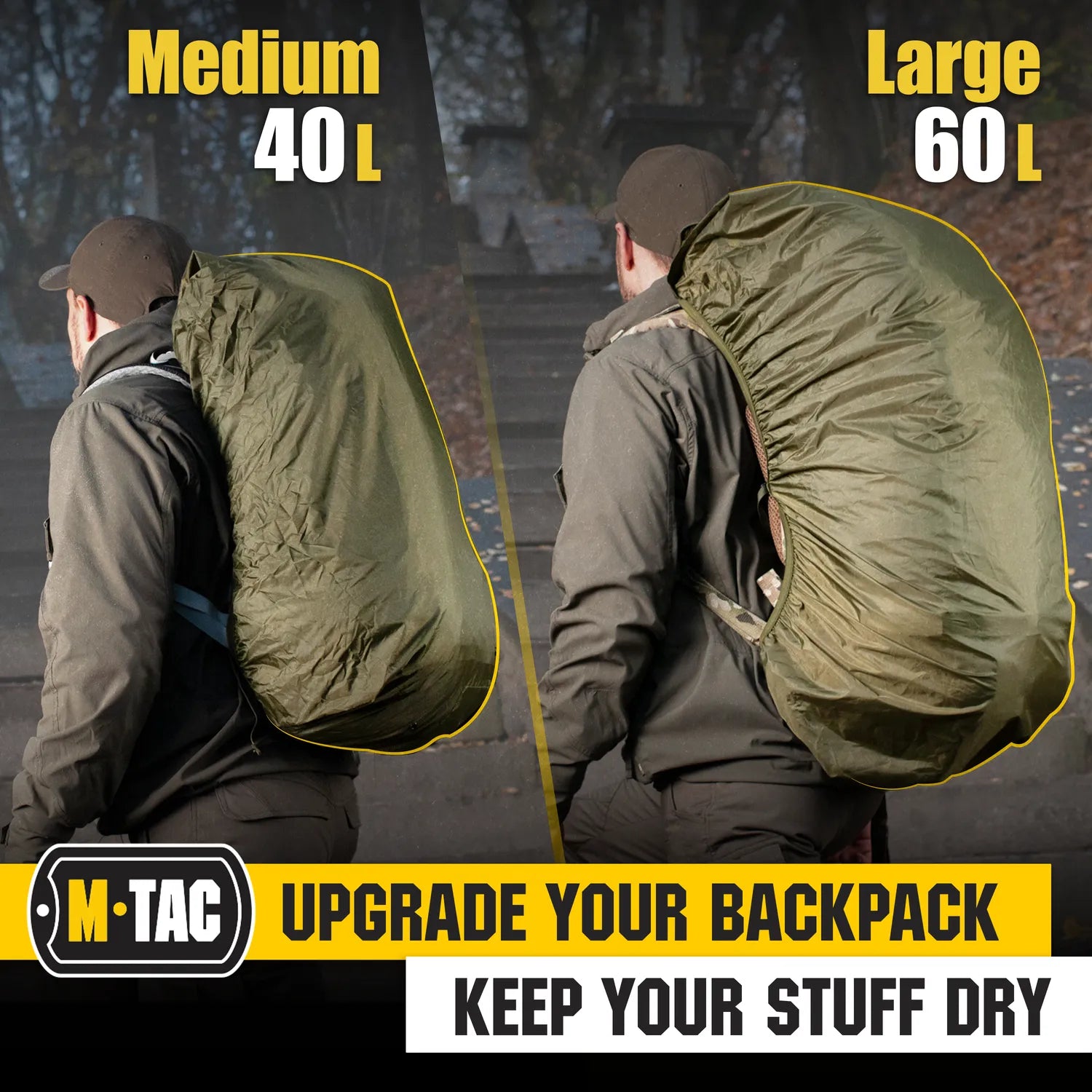 M-Tac Waterproof Backpack Rain Cover – PU-Coated Pack Protection