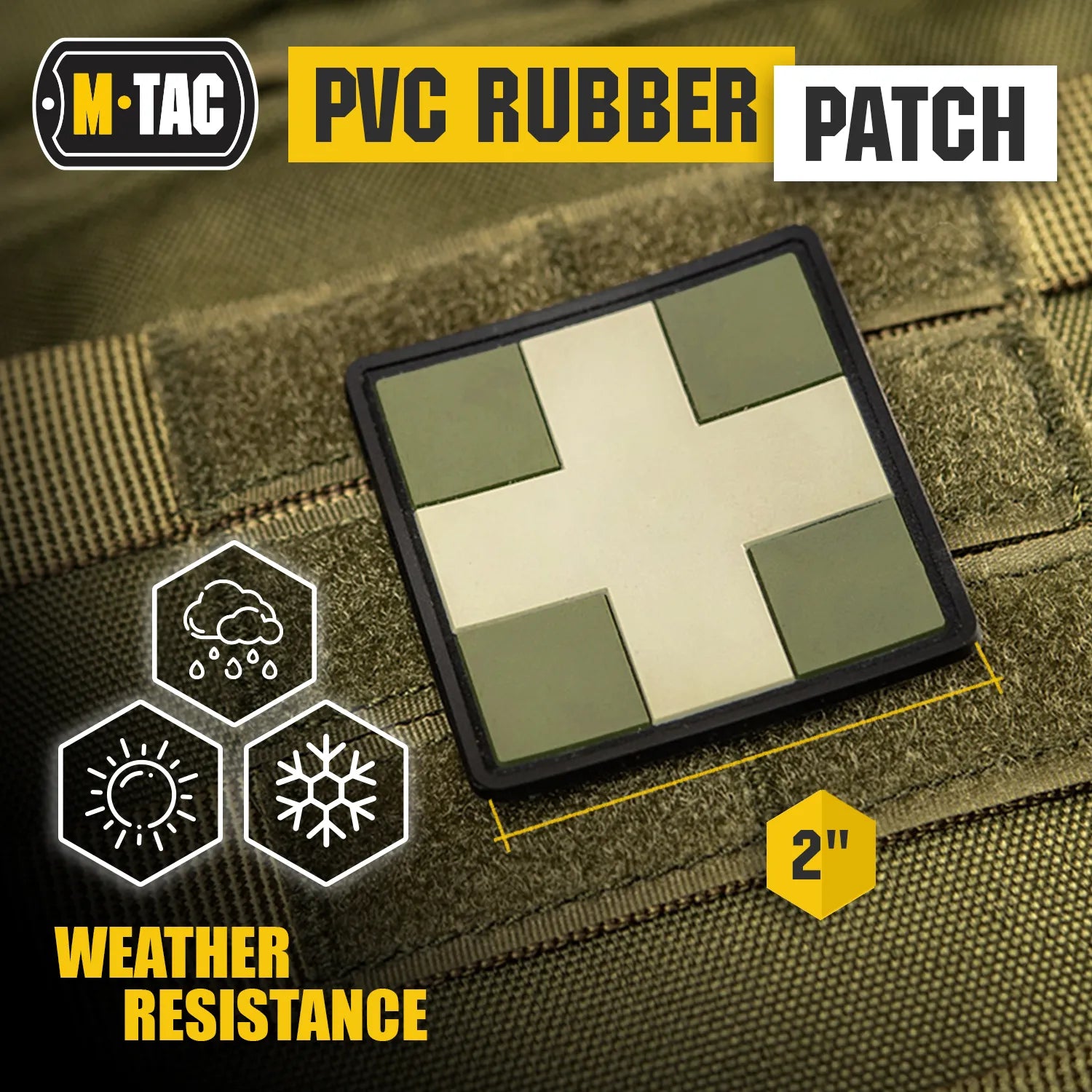 Medic Cross Square PVC Patch