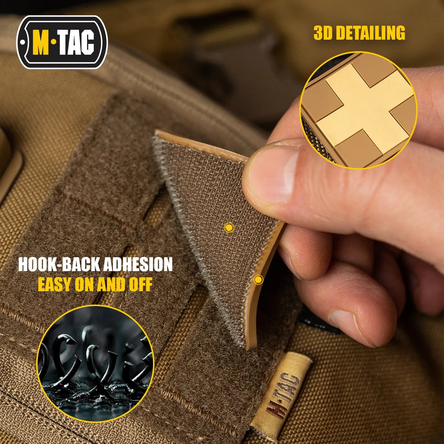Medic Cross Square PVC Patch