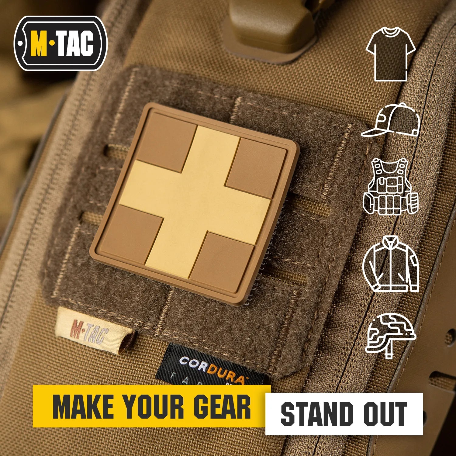 Medic Cross Square PVC Patch