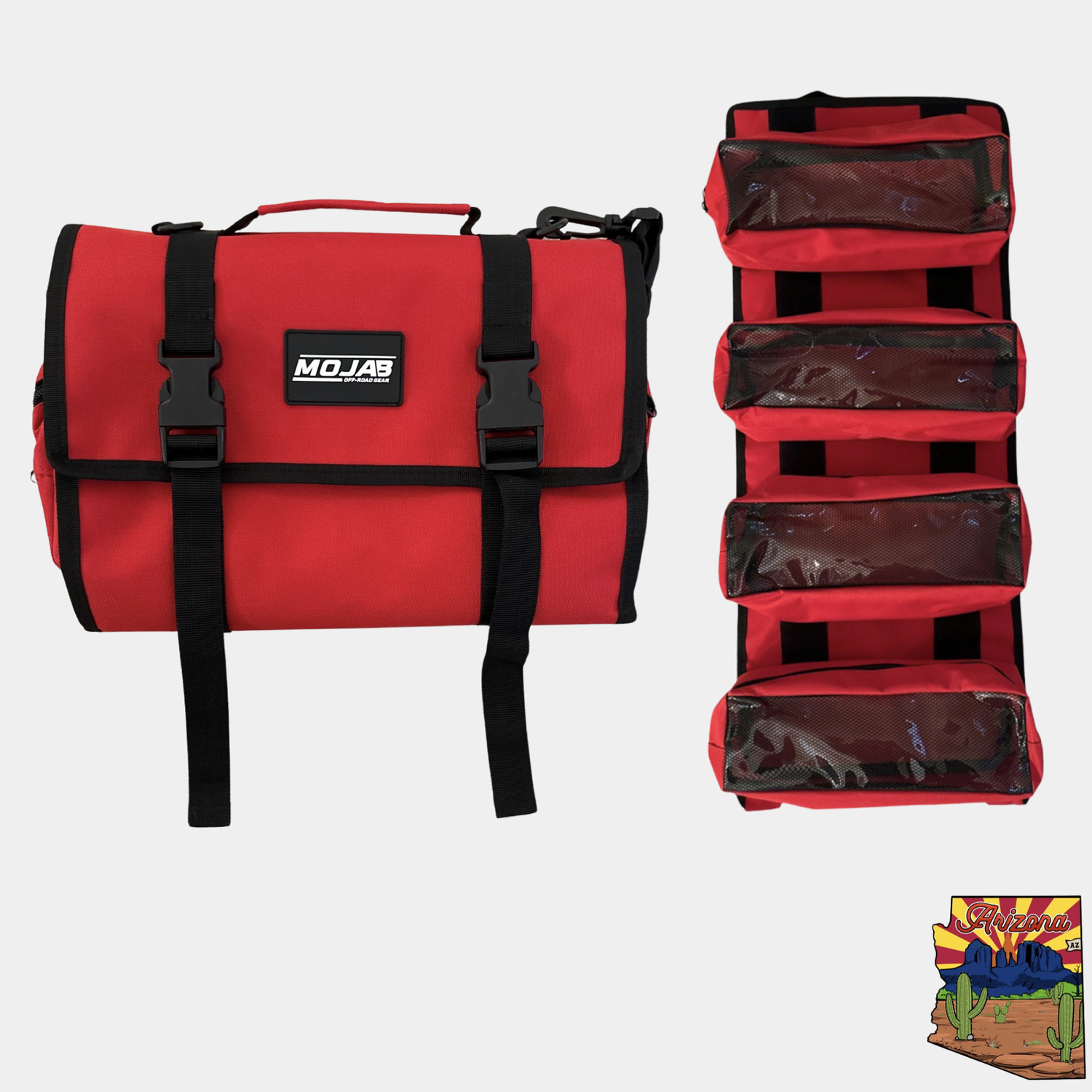Medium Canvas Tool organizer bag with removeable pouches