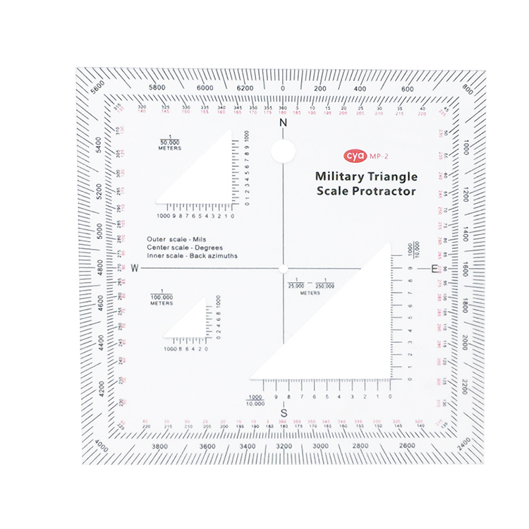 Military Map Protractor (GTA 5-2-12) - Coordinate Scale for Map Reading and Navigation