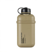 NESTOUT 10,000mAh rugged, olive-drab power bank with a black screw-top lid and loop.