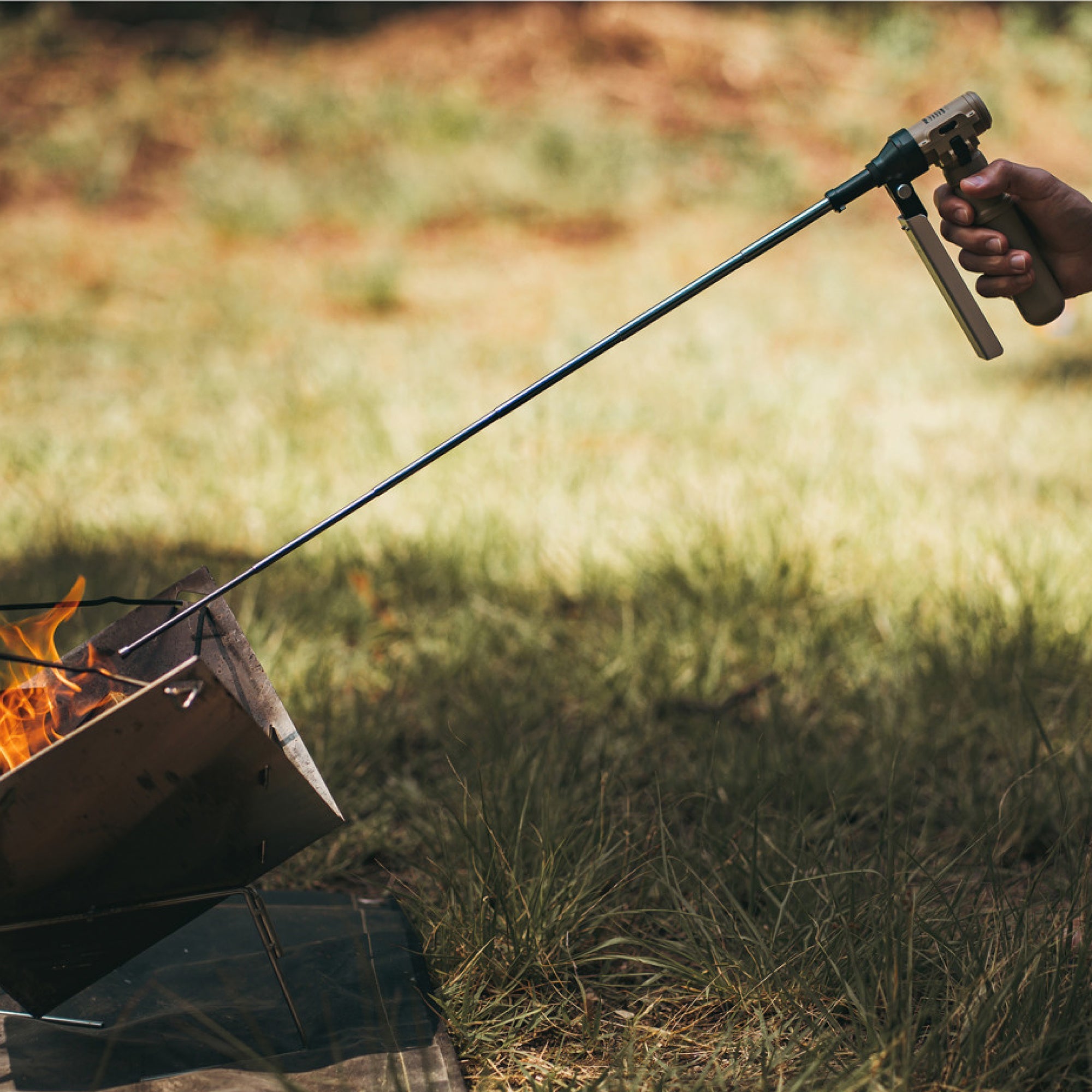PUMP-1 directing air into a campfire
