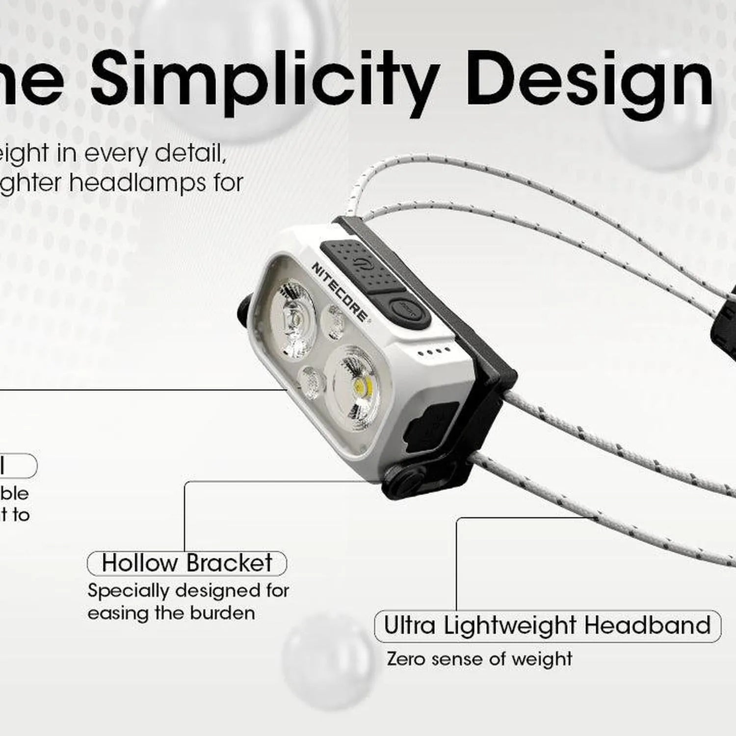 NU21 Headlamp (Yellow) - Ultra-light Rechargeable