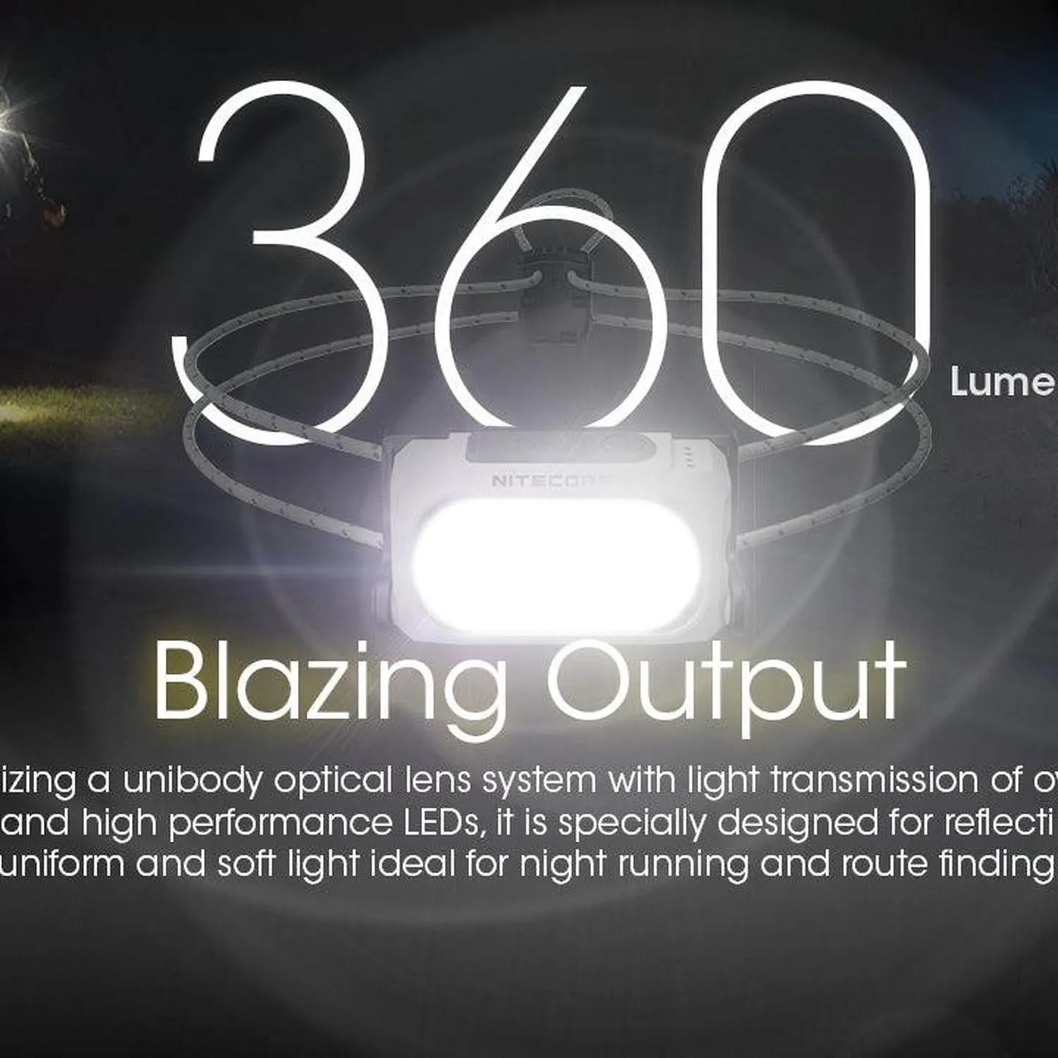 NU21 Headlamp (Yellow) - Ultra-light Rechargeable