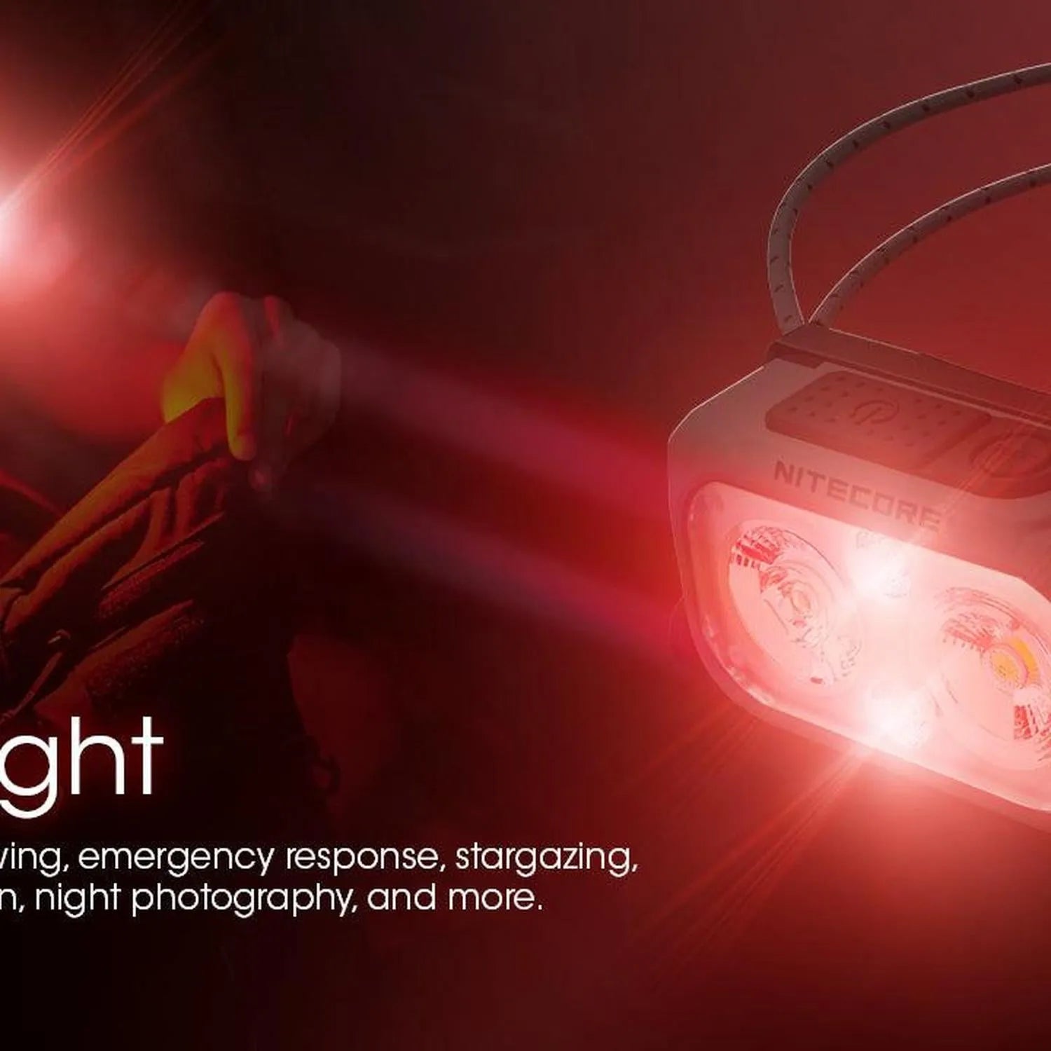 NU21 Headlamp (Yellow) - Ultra-light Rechargeable