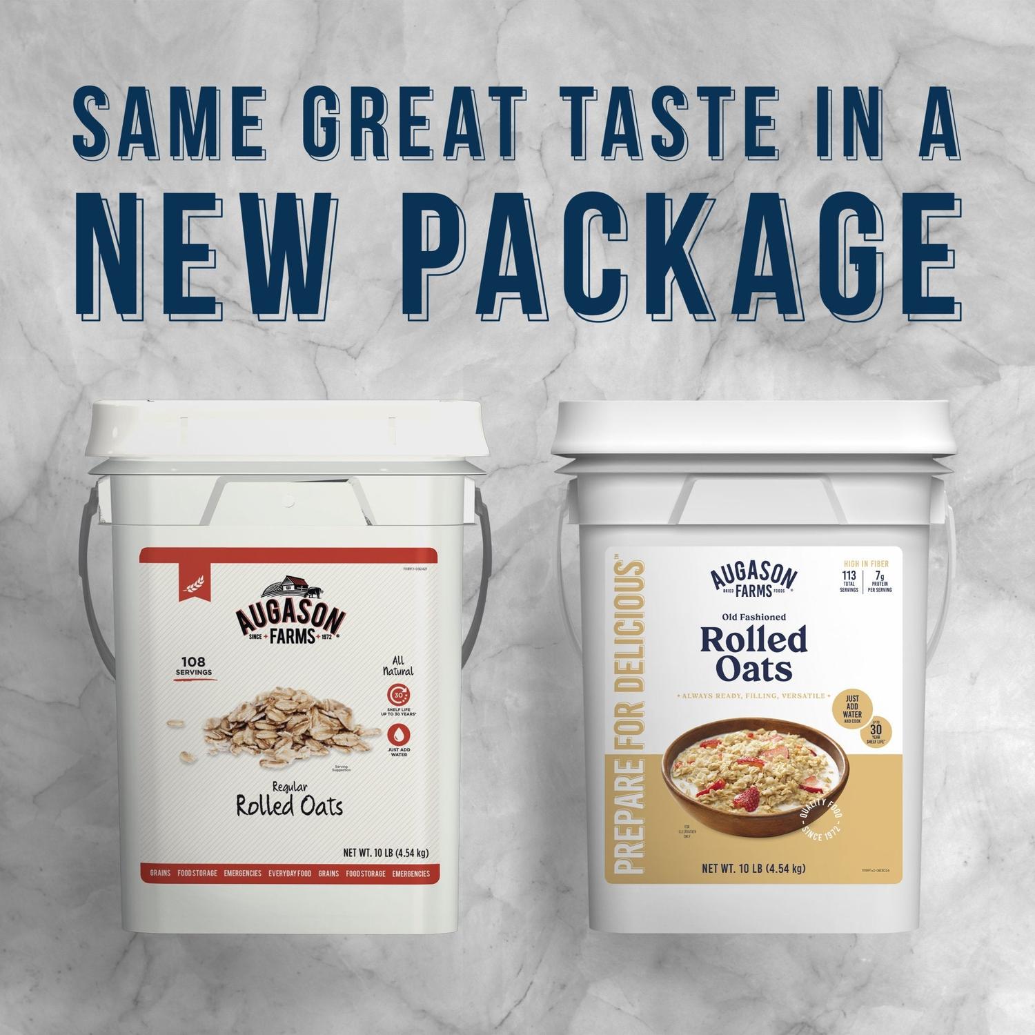 Old Fashioned Rolled Oats 4-Gallon Pail – 113 Servings