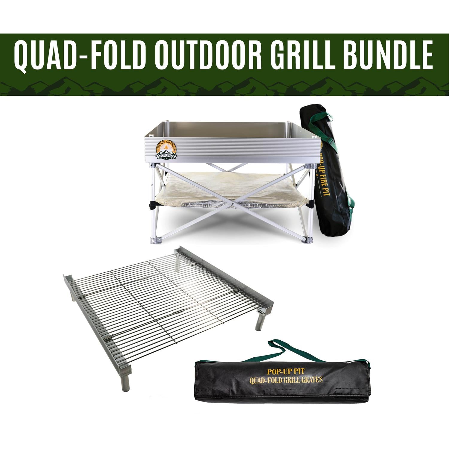 Outdoor Quad-Fold Grill Bundle