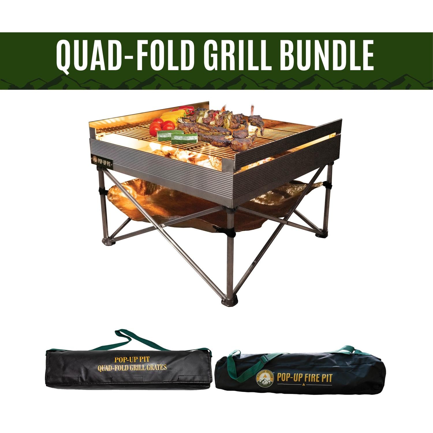 Outdoor Quad-Fold Grill Bundle