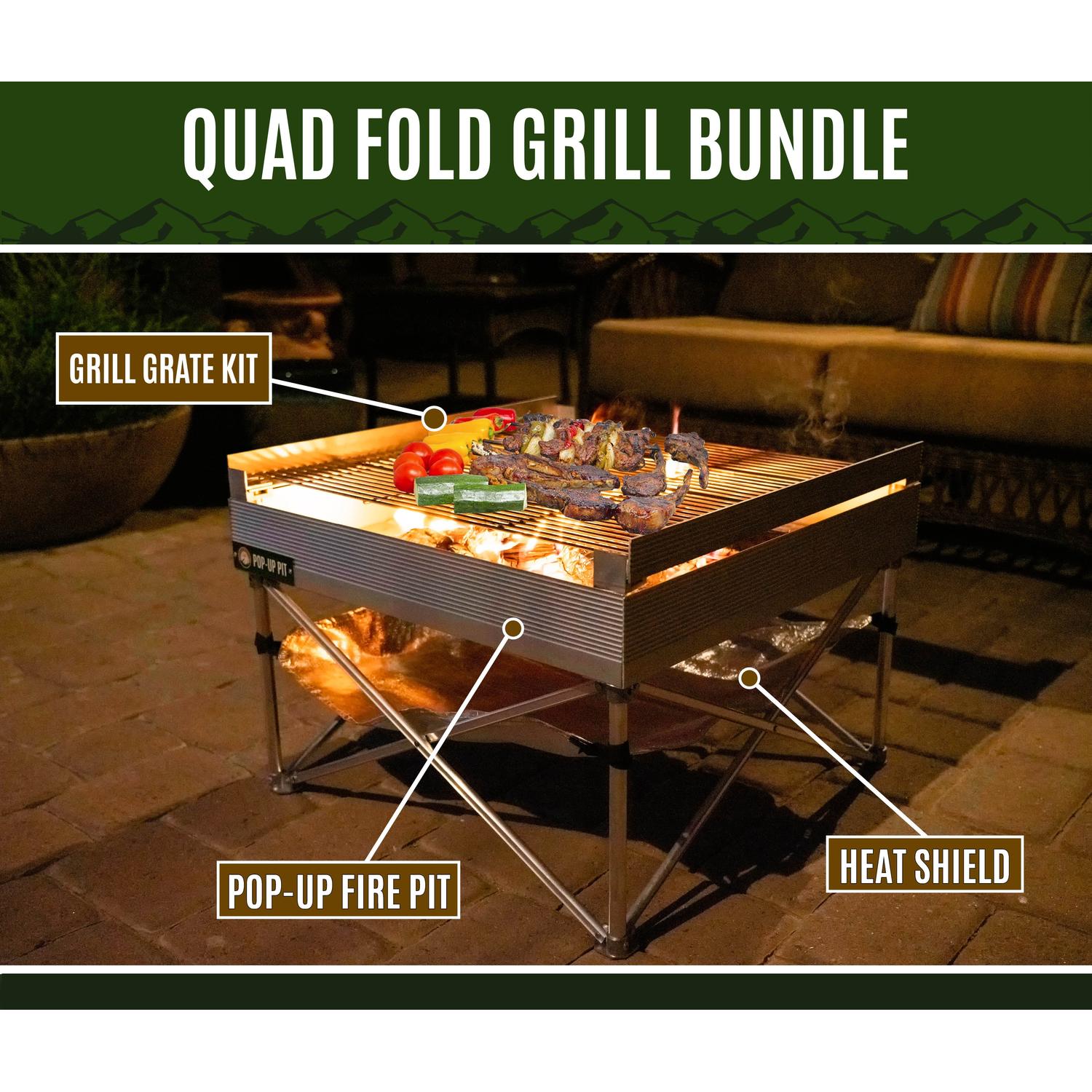 Outdoor Quad-Fold Grill Bundle