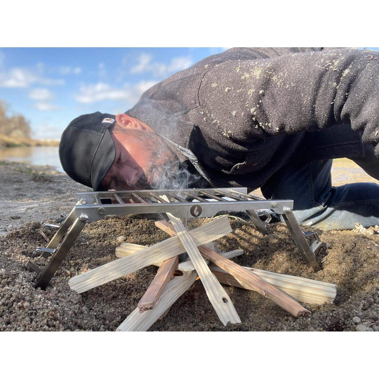 Over-Under Grill Thingy: Stand and Grill In One!