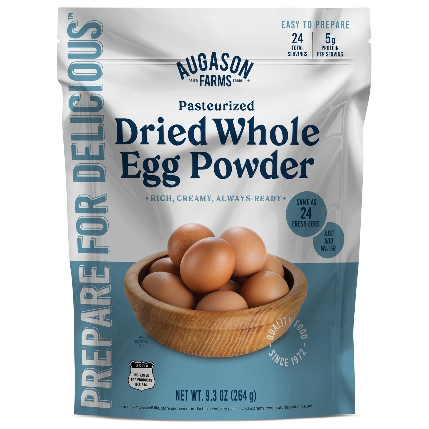 Pasteurized Dried Whole Egg Powder Pouch – 24 Servings