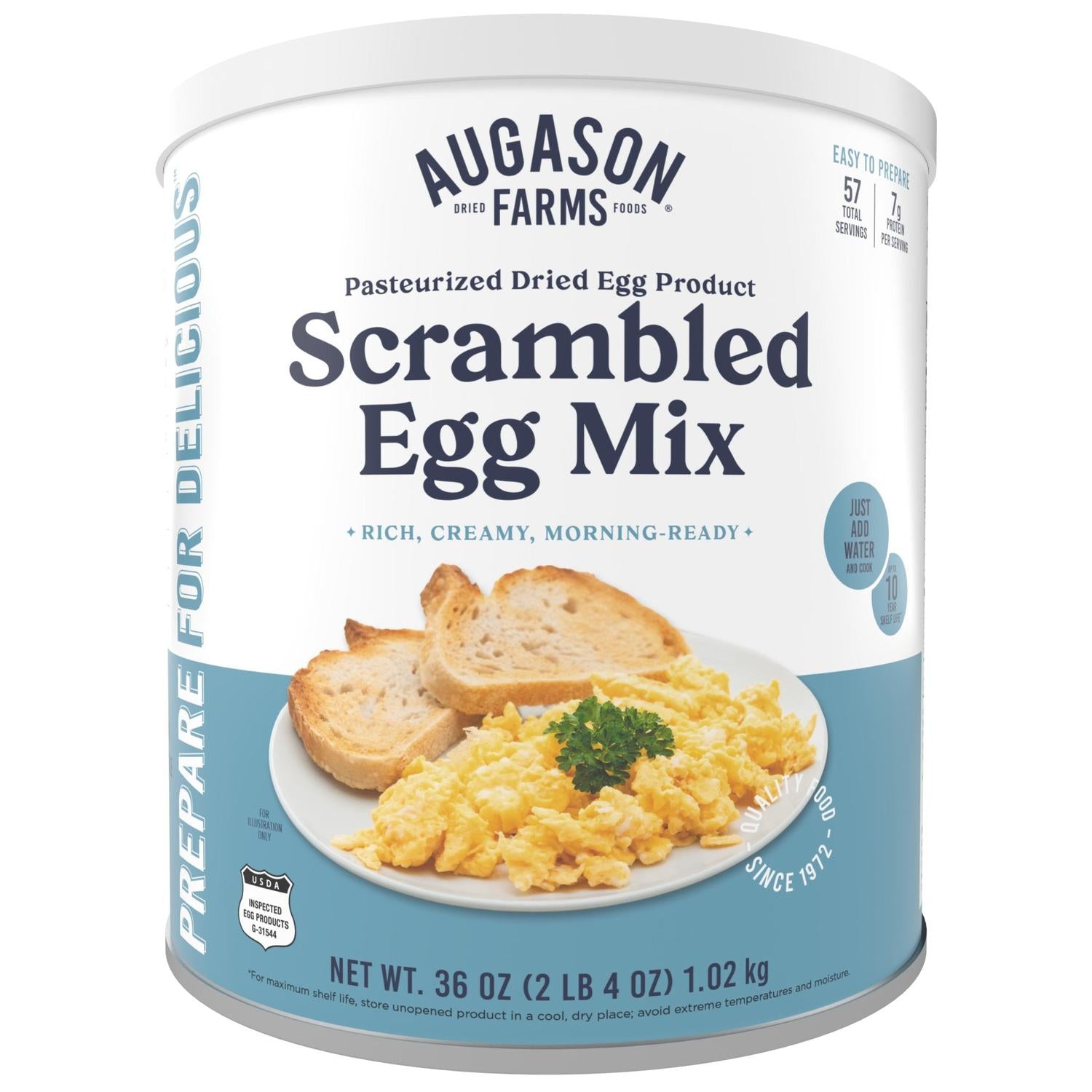 Pasteurized Scrambled Egg Mix Can – 57 Servings