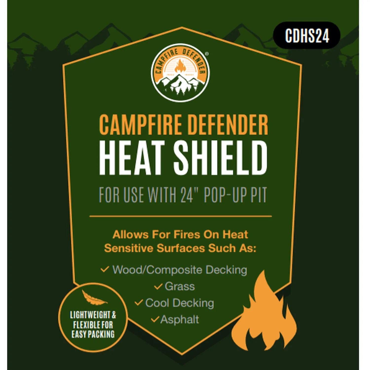 Pop-Up Fire Pit Heat Shield