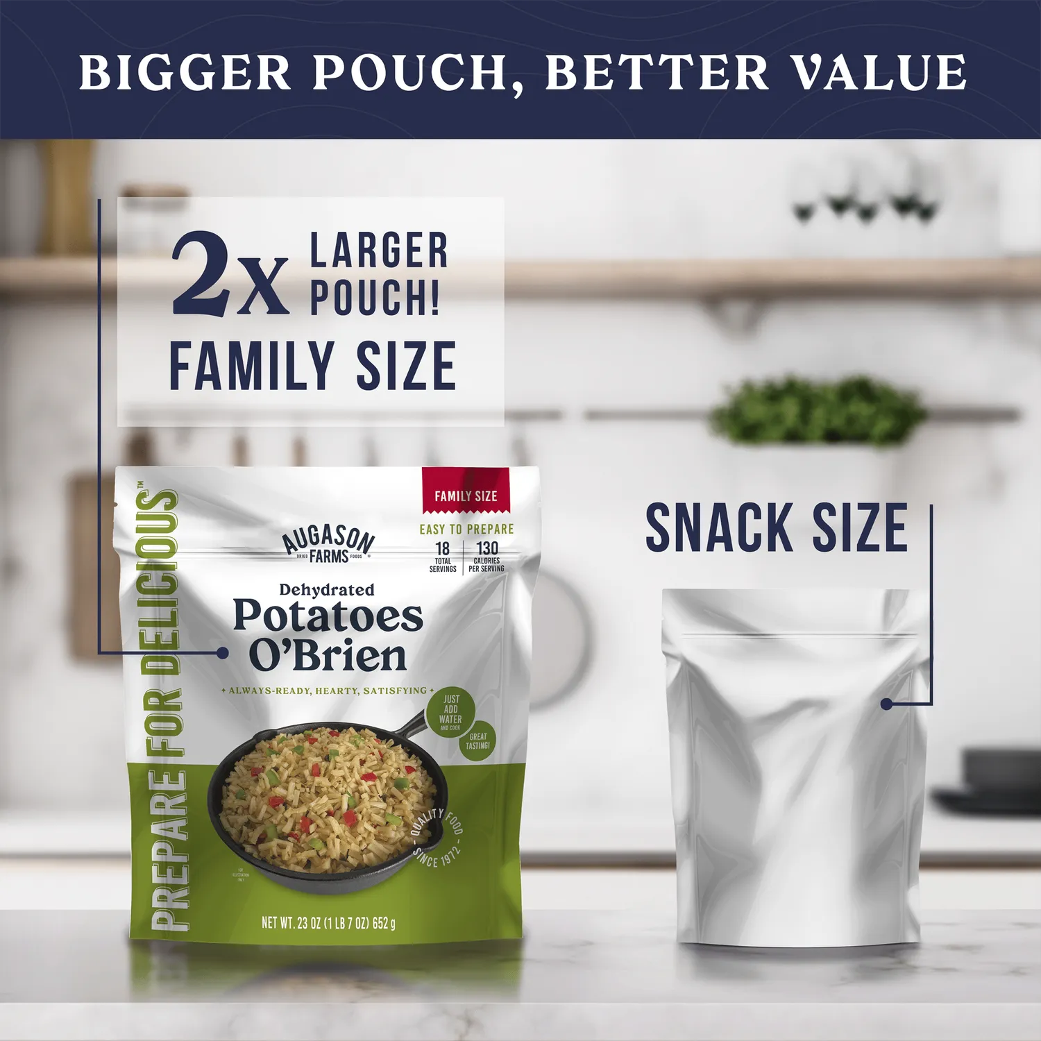 Potatoes O’Brien Family Size Pouch – 18 Servings