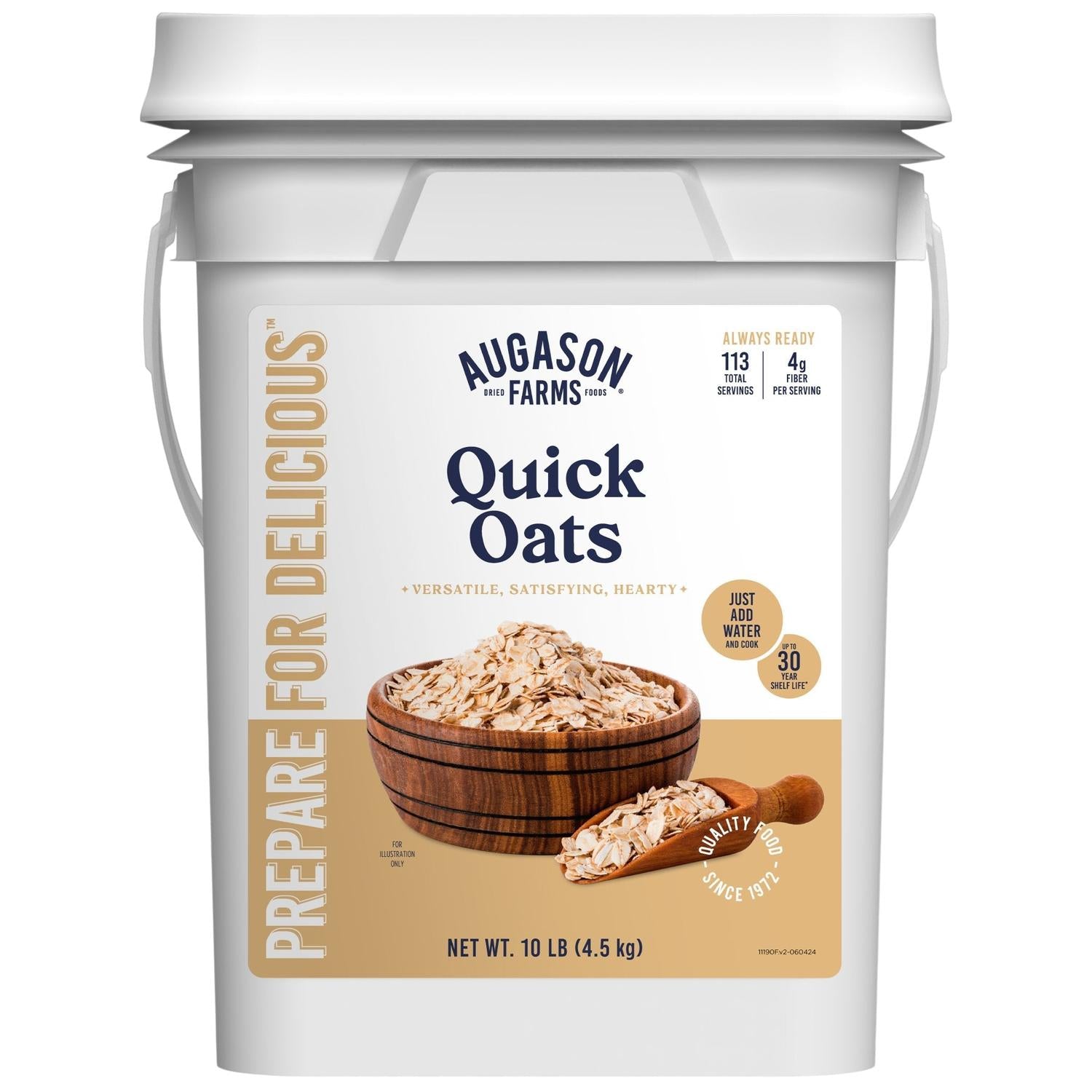 Quick Oats 4 Gallon Pail – 113 Servings