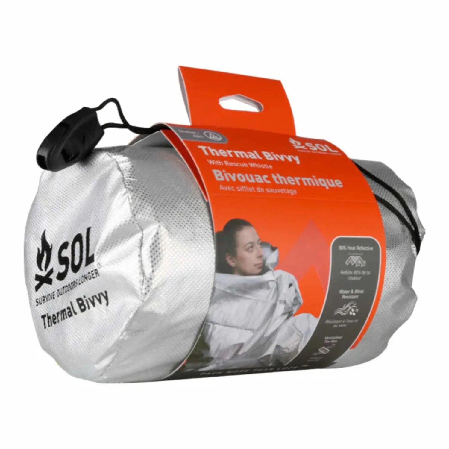 SOL Thermal Bivvy w/Rescue Whistle