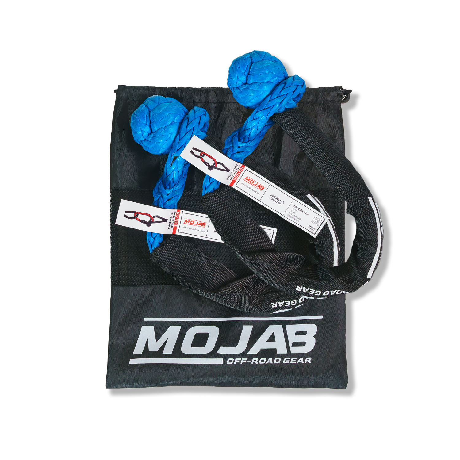 Soft Shackle 1/2'' x 24” with sleeve and bag (Set of 2 Shackles) (Lifetime Warranty)