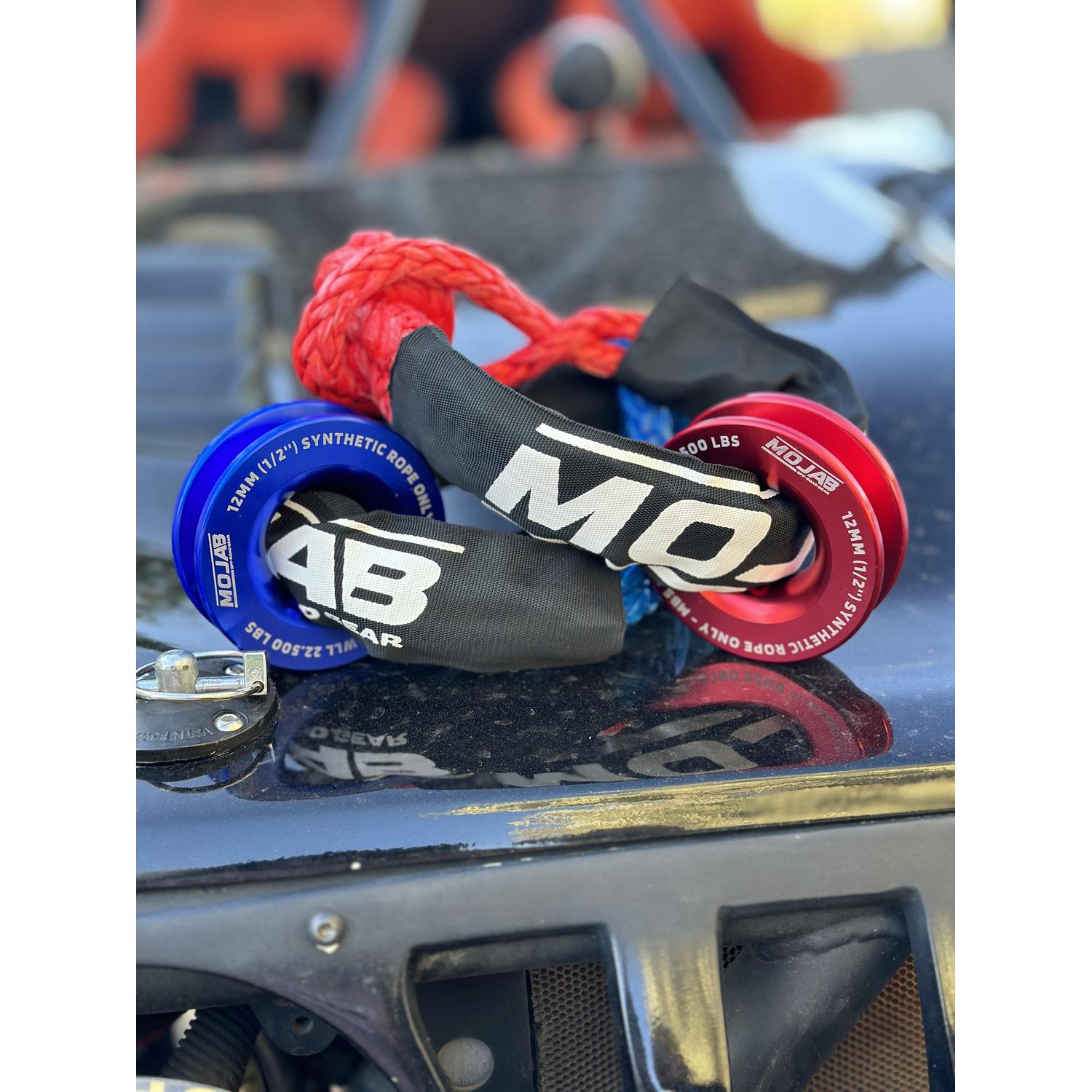 Soft Shackle 3/8'' x 24” with sleeve and bag (Set of 2 Shackles) (Lifetime Warranty)