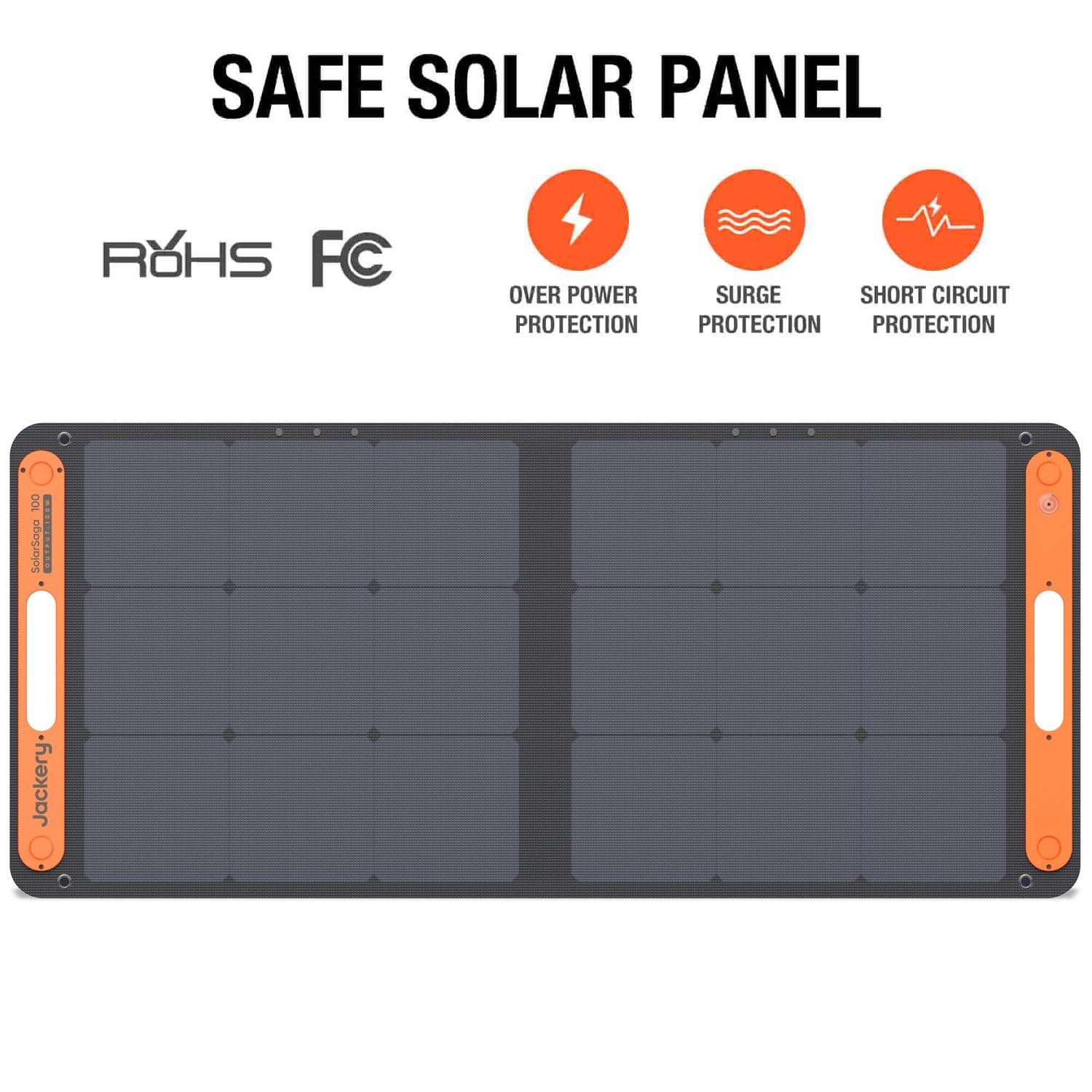 SolarSaga 100W – Bifacial Foldable Solar Panel with USB Ports & DC Adapter