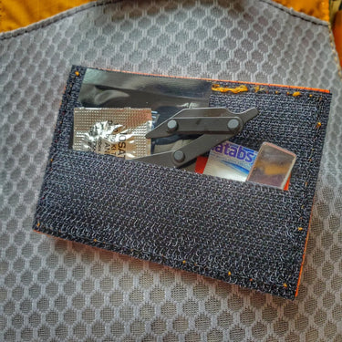 Storage Pocket Patch: Emergency Comms with Radio Frequency/Channel and Telephone Contact Numbers, ICE Card