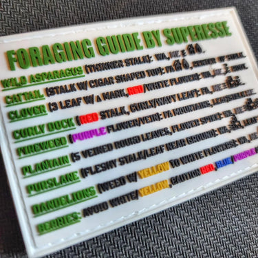 Storage Pocket Patch: "Foraging Guide", a Plants and Edibles Quick Identification Reference
