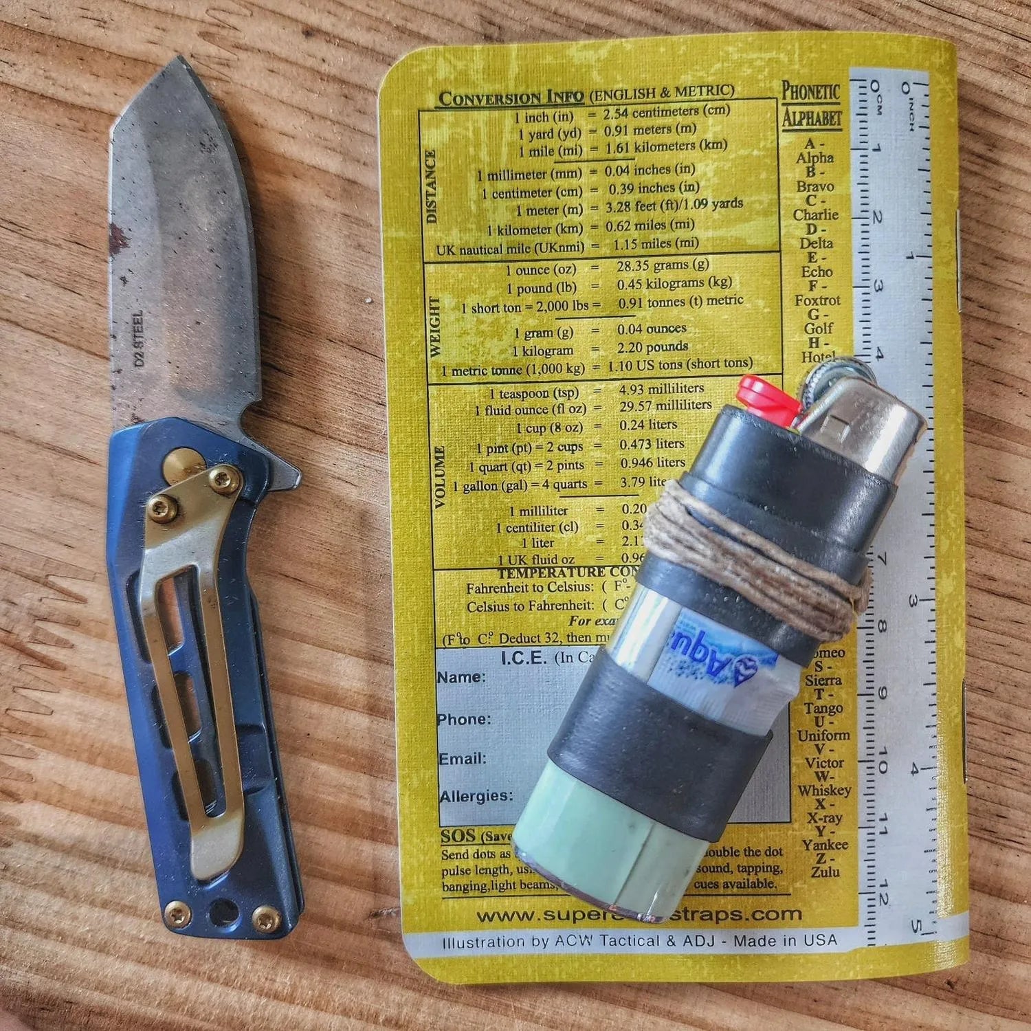 Superesse Field Memo Pad (Yellow) - Durable Pocket Notebook with Survival References