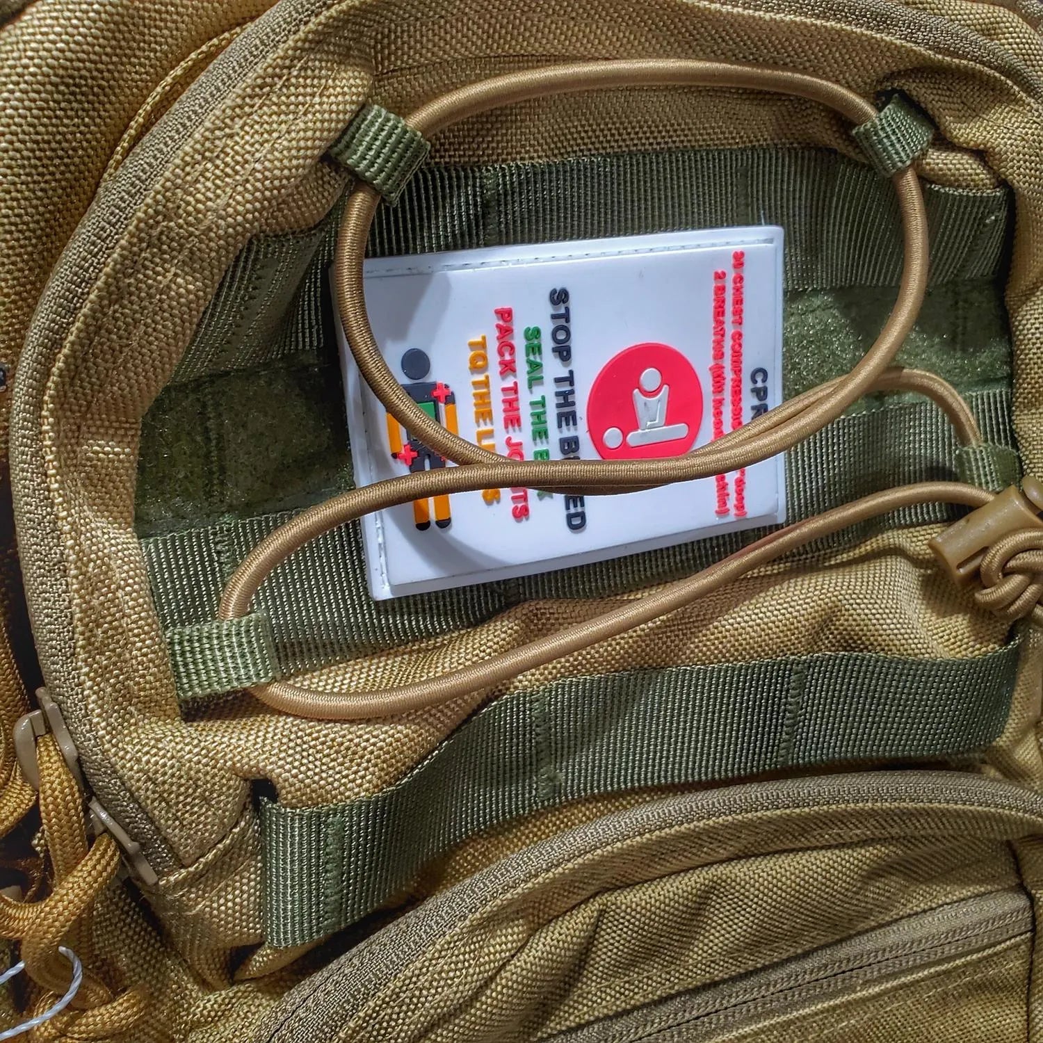 Superesse Straps Stop Bleed & CPR Storage Pocket Patch – First Aid Quick Reference