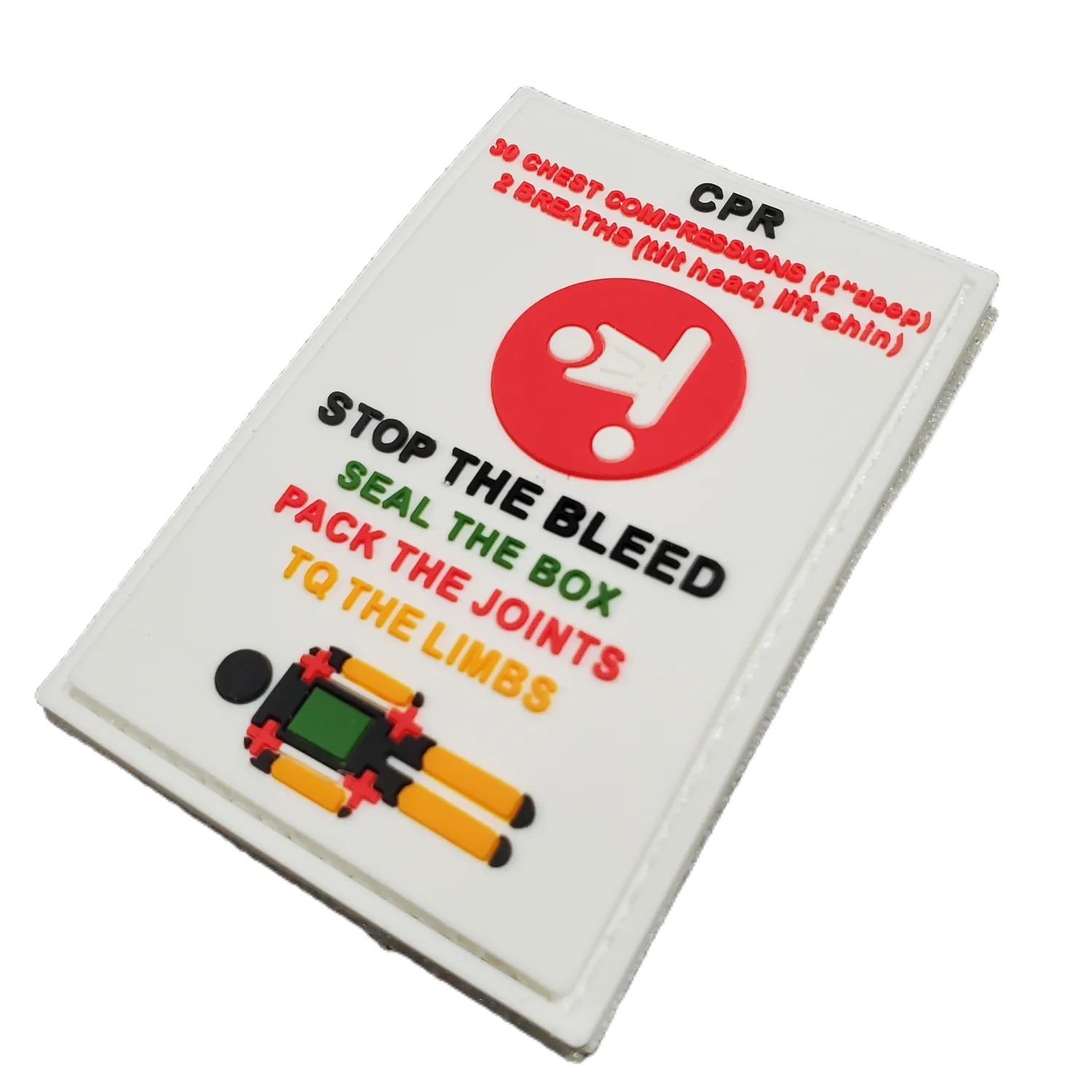 Superesse Straps Stop Bleed & CPR Storage Pocket Patch – First Aid Quick Reference