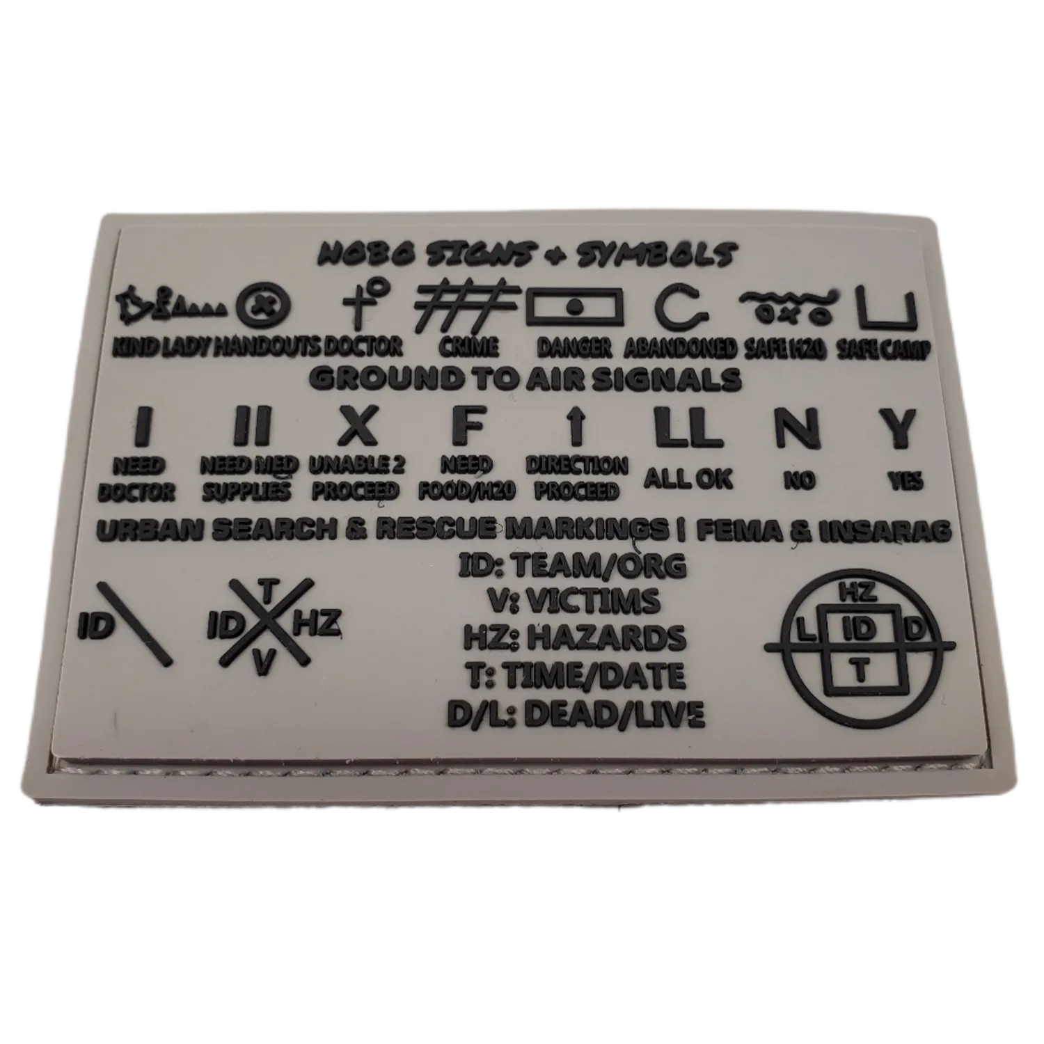 Superesse Straps Storage Pocket Patch – Survival Signals & Markings Reference