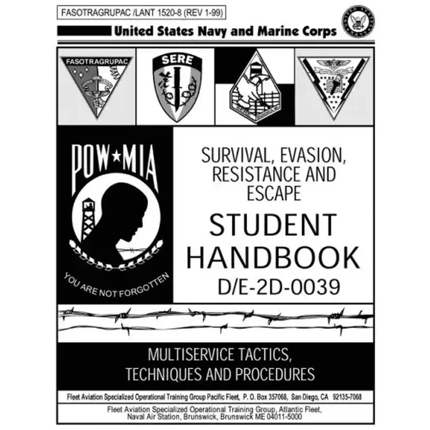 Survival, Evasion, Resistance and Escape: Student Handbook - Paperback