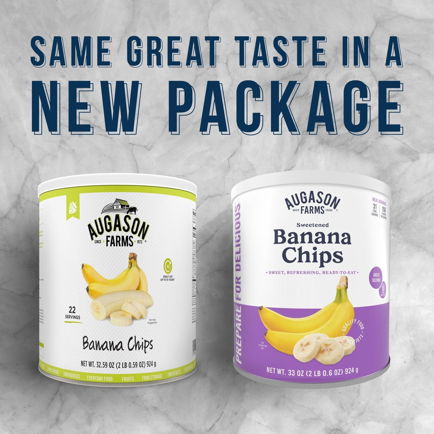 Sweetened Banana Chips Can – 31 Servings