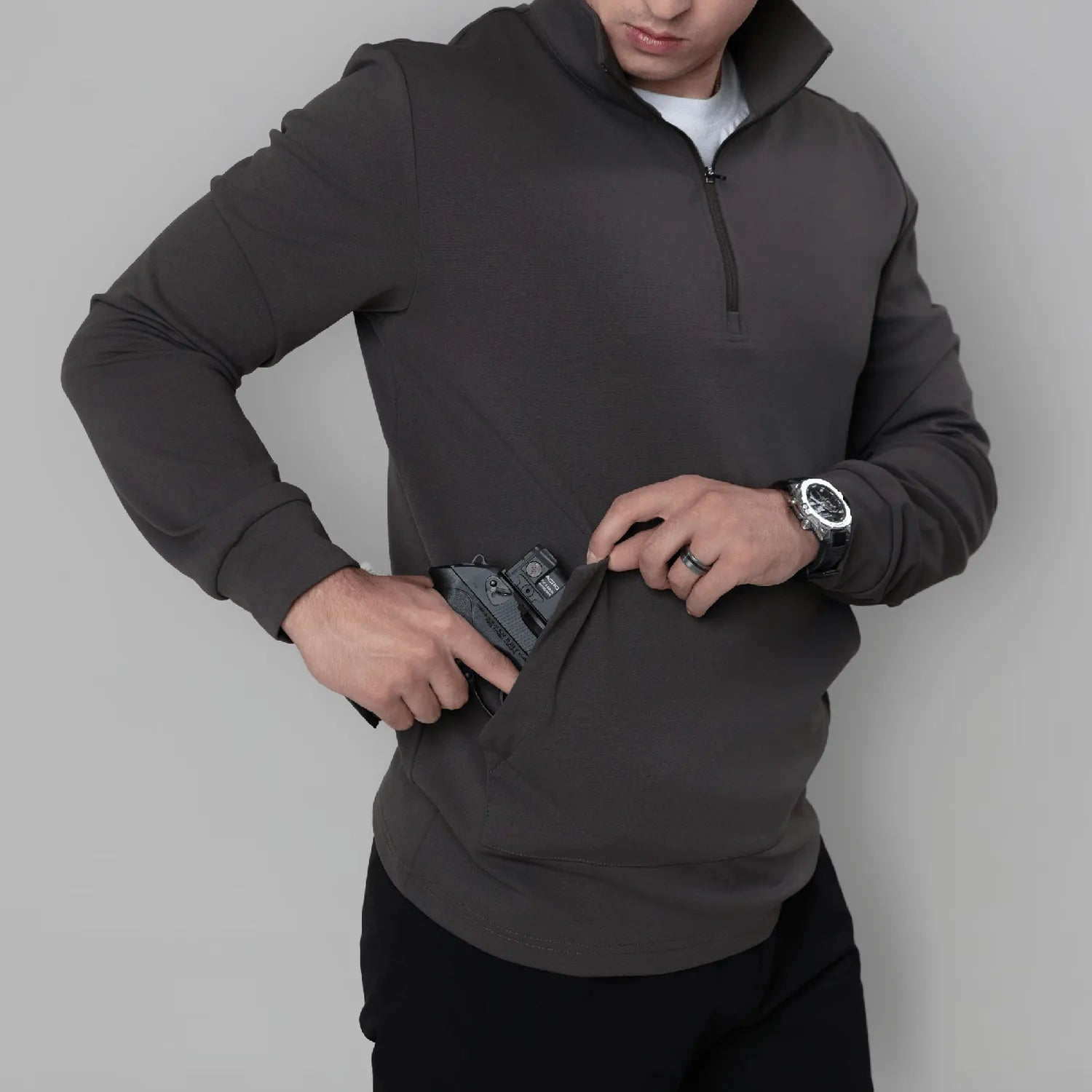 Tactical Durable Quarter Zip – Concealed Carry Pullover