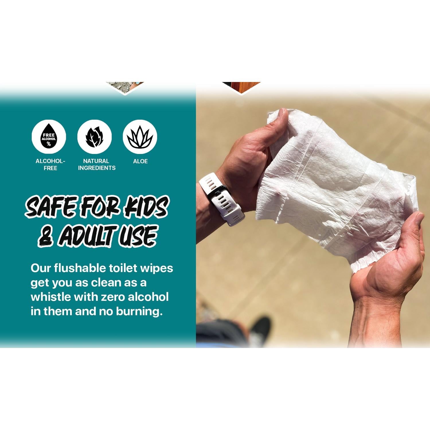 The Flusher - 100 Pack - Flushable Wipes