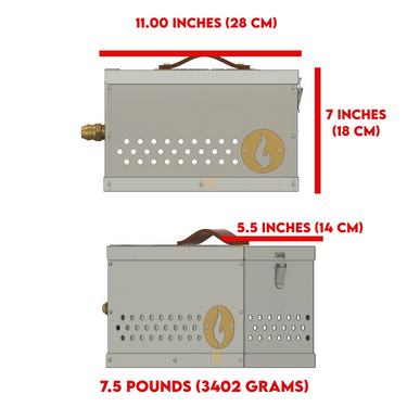 The Hekla: 304 Stainless Steel LavaBox with Dual-Burner (PRE-ORDER)