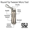 Tweezer Micro Tool Rounded Tip