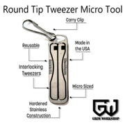 Tweezer Micro Tool Rounded Tip