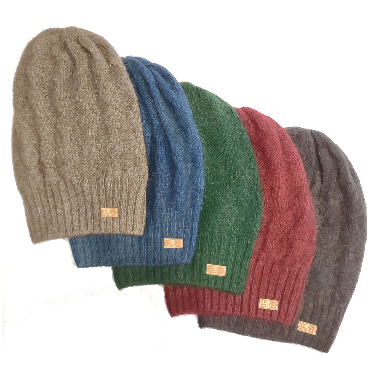 Ultralight Slouchy Beanie – Bison, Merino & Bamboo Fiber Blend