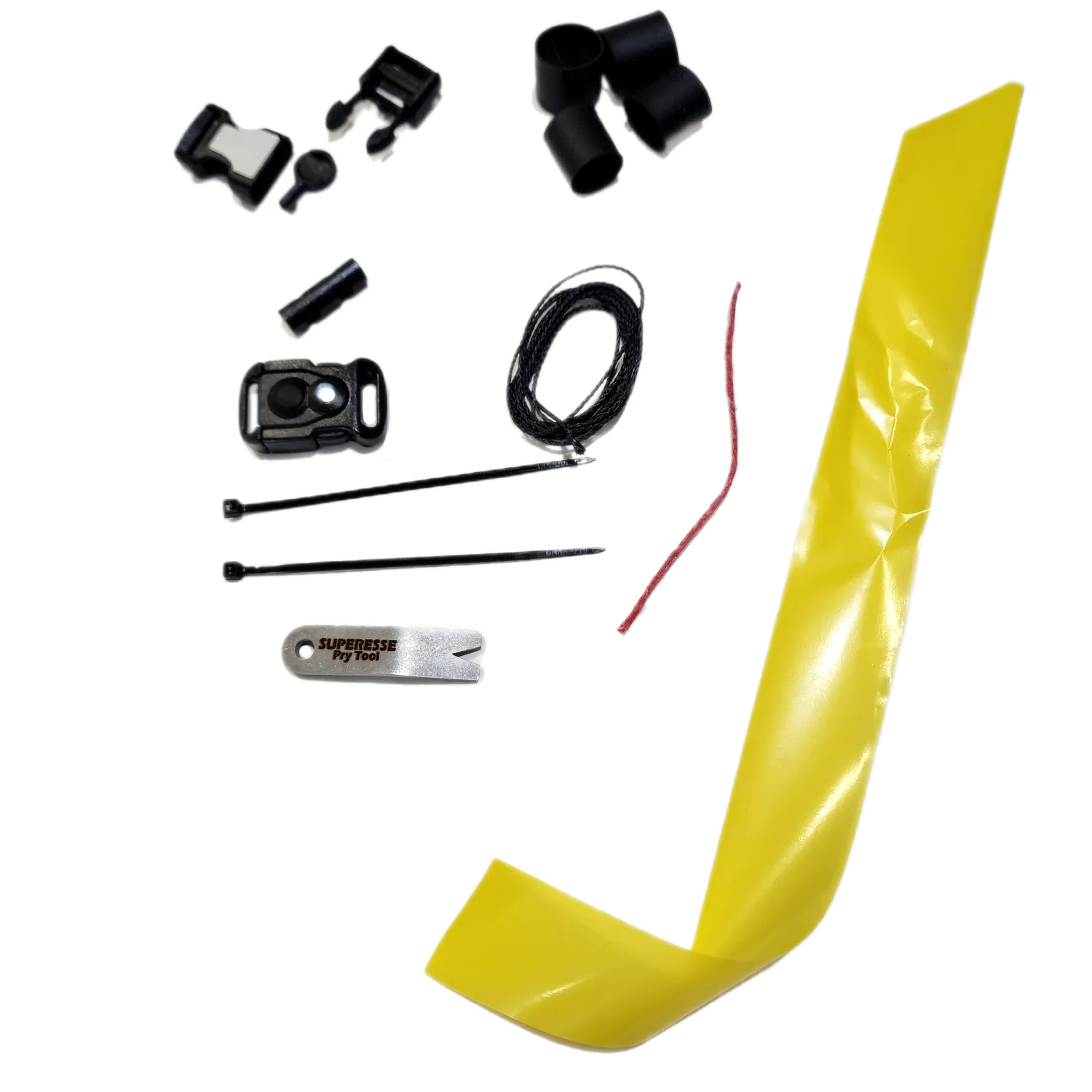 Urban Carry Strap - EDC Bracelet with Pry Bar, Firestarter, Kevlar Saw and Cuff Key or LED Flashlight.