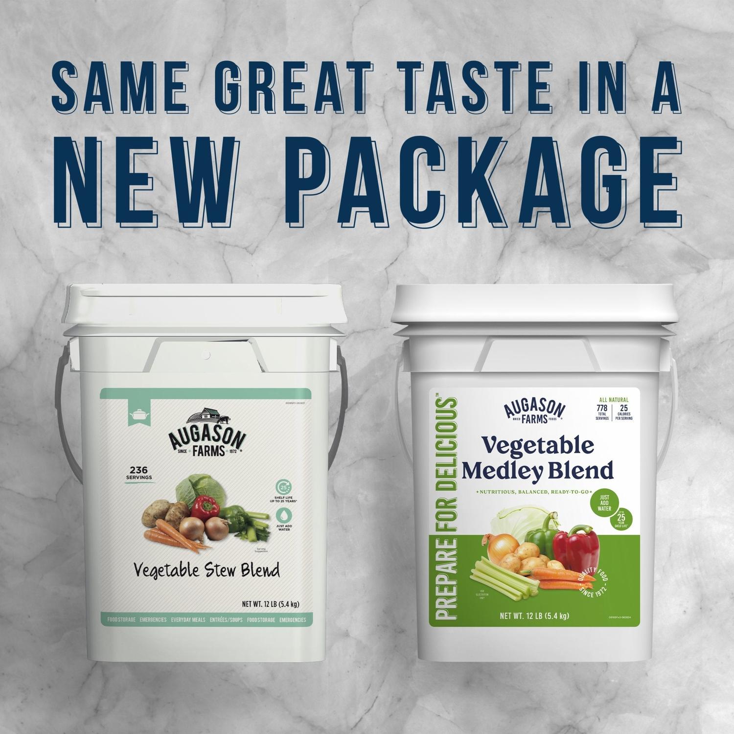 Vegetable Medley Blend 4-Gallon Pail – 778 Servings