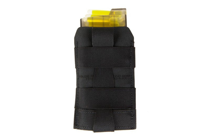 Rear Helium Whisper attachment on black MARCO pouch; dispenser sold separately