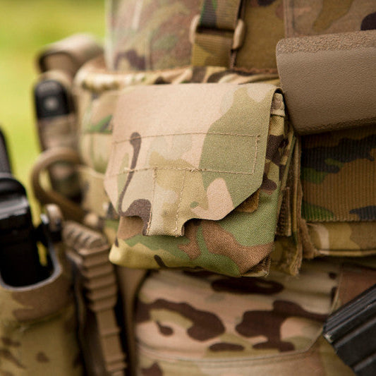 Boo Boo Kit Pouch mounted to MOLLE webbing