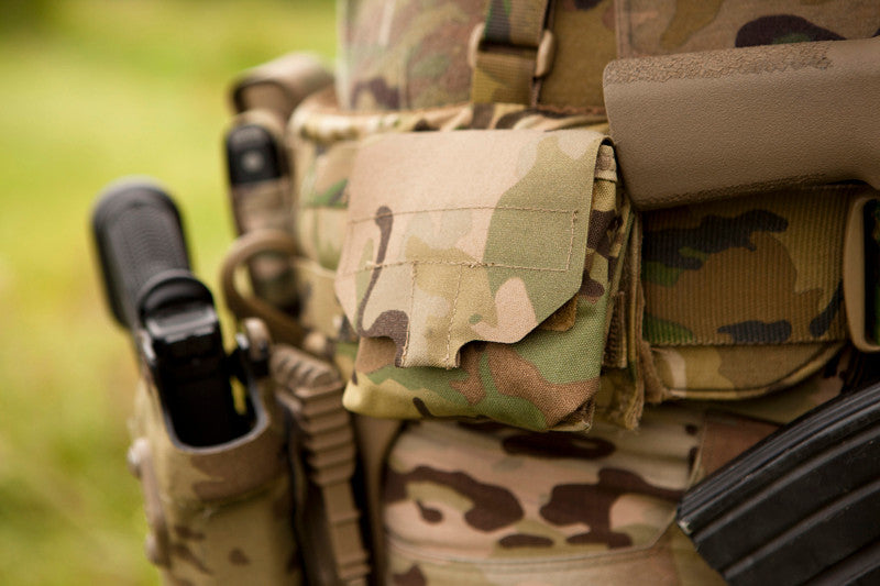 Boo Boo Kit Pouch mounted to MOLLE webbing