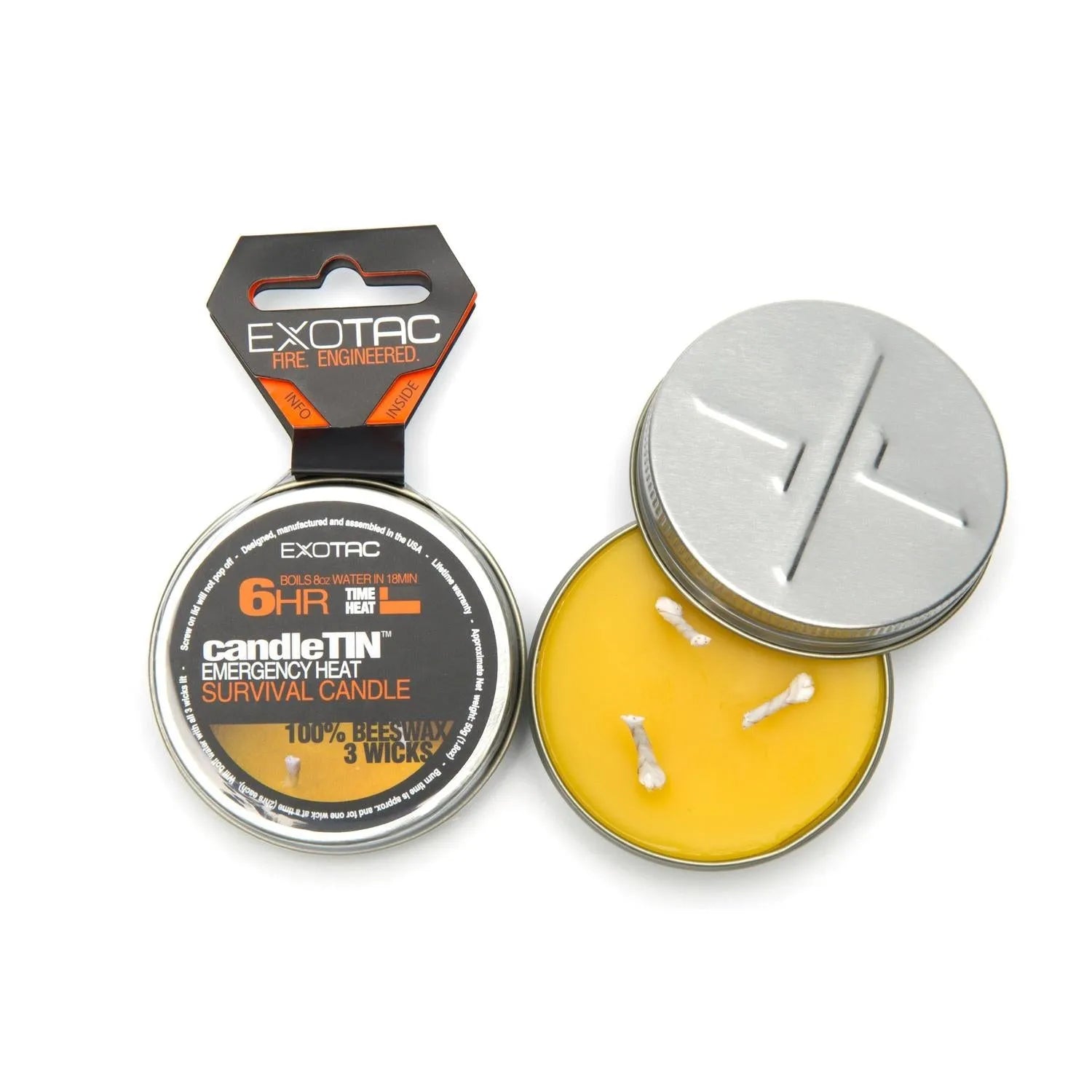 candleTIN™ Beeswax Survival Candle