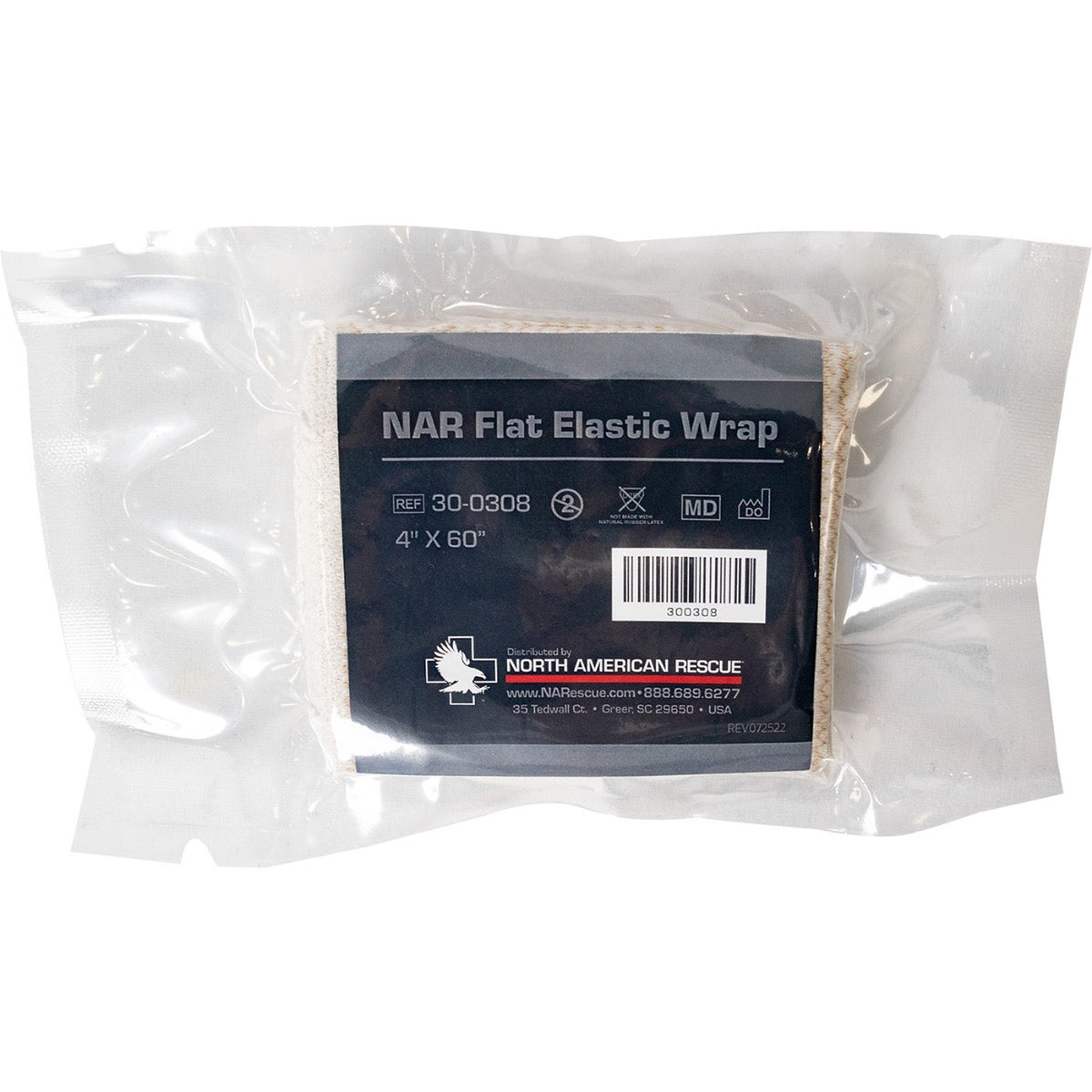 NAR Flat Elastic Wrap 30-0308 in flat package