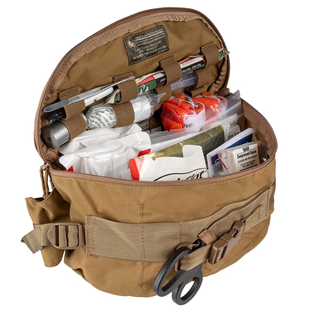 NAR Trail Personnel Aid Kit (TPAK) - W/ Bleeding Control Dressing - open rf