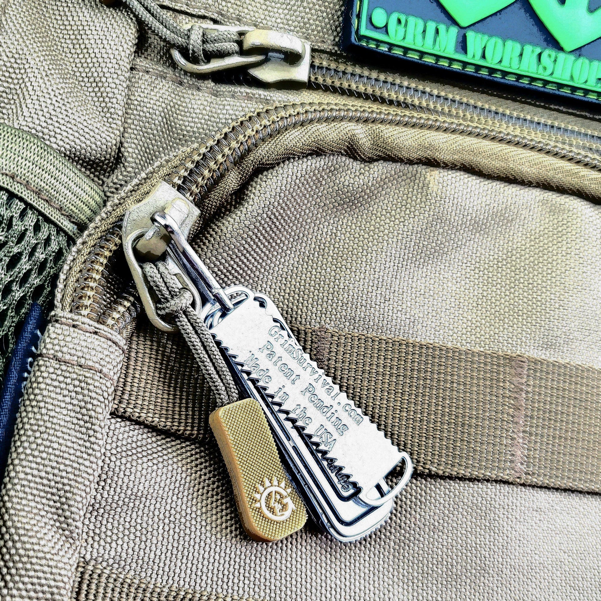 Saw Micro Tool shown at scale against everyday carry gear