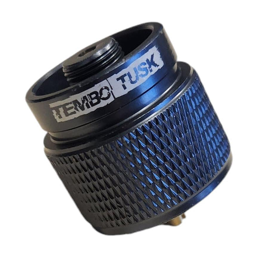 TemboTusk propane gas adapter with threaded fitting and knurled grip.