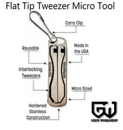 Grim Workshop Tweezer Micro Tool Flat Tip